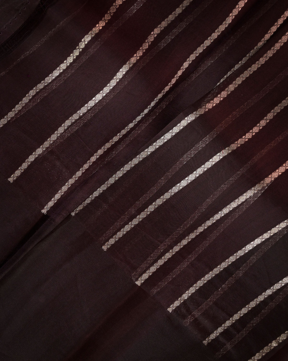 Maroon Kora Silk Saree