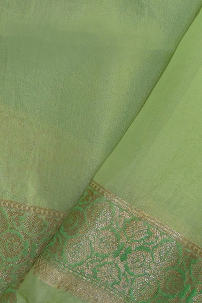 Organza Woven Jari Motifs With Self Matching