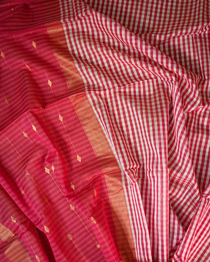 Rani pink Maheshwari Silk Saree