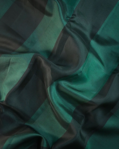 Bottle Green Kora Silk Saree