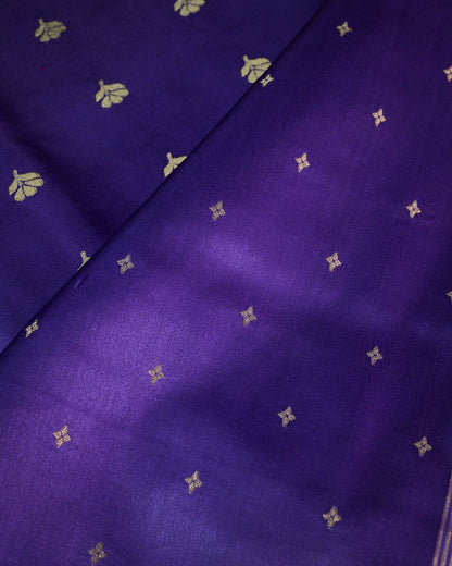 Purple Semi Silk Gajji Silk