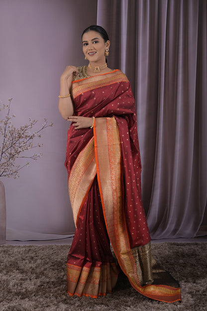 Banarasi Woven Zari Buttis All Over