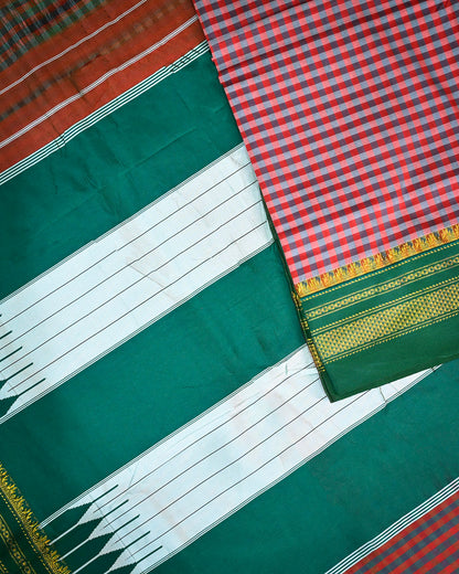 Rani Illkal Cotton Saree with Tam Tam Checks