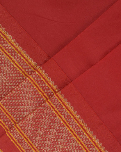 Lavender blue Silk Paithani Woven paithani with red contrast