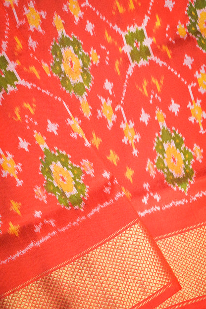 Ikkat Patola Tie And Dye Weave With Plain Body