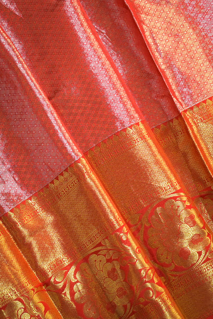 Kanjivaram Woven Meenakari Jari Jaal Tissue