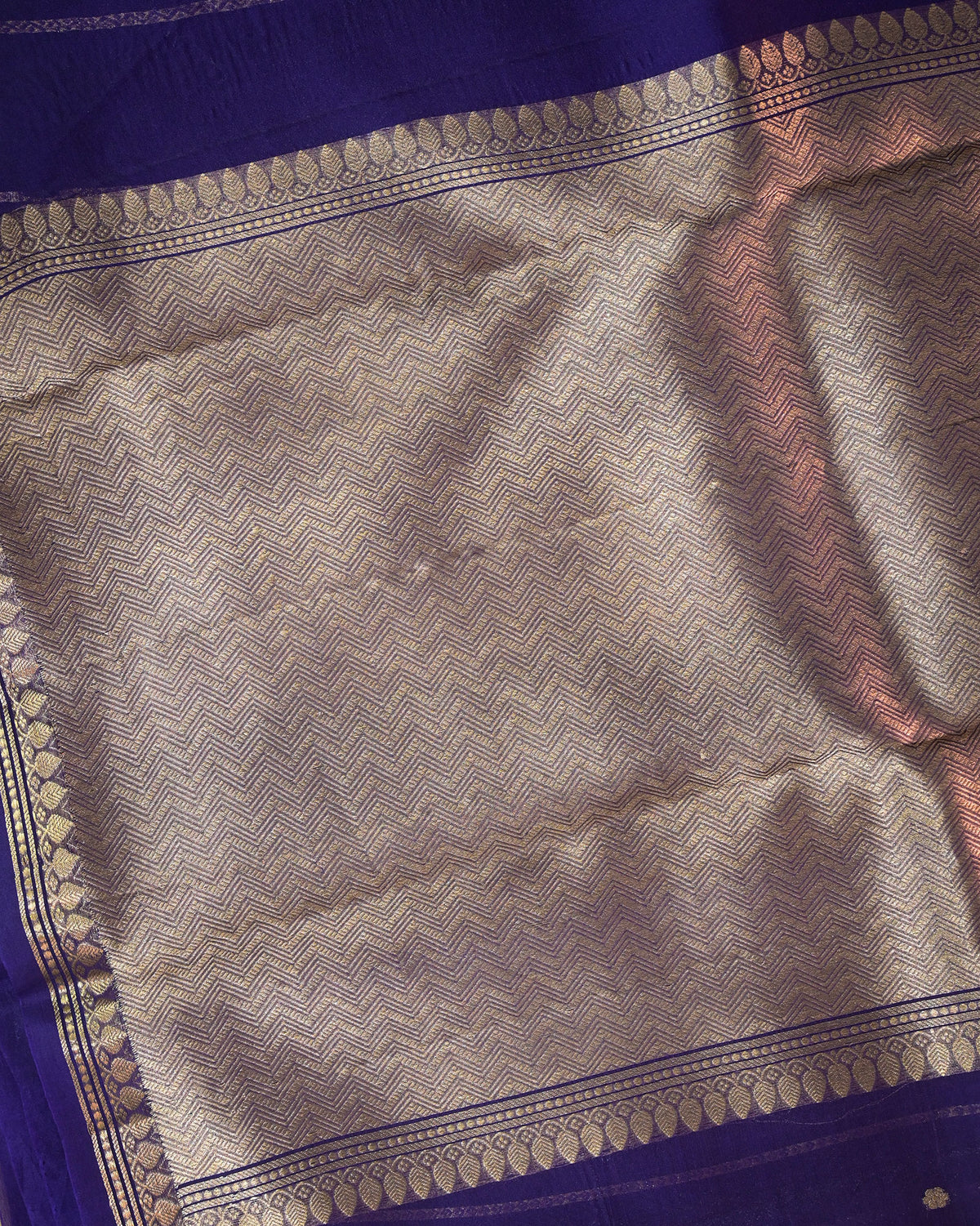 Purple Pure Banarasi Kora Silk Saree with Chunri Buttis