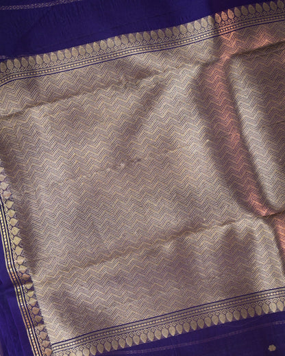 Purple Pure Banarasi Kora Silk Saree with Chunri Buttis
