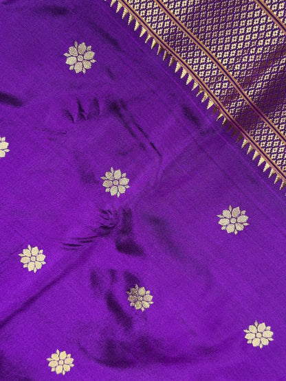 Purple Kalanjali Pure Silk Paithani Saree