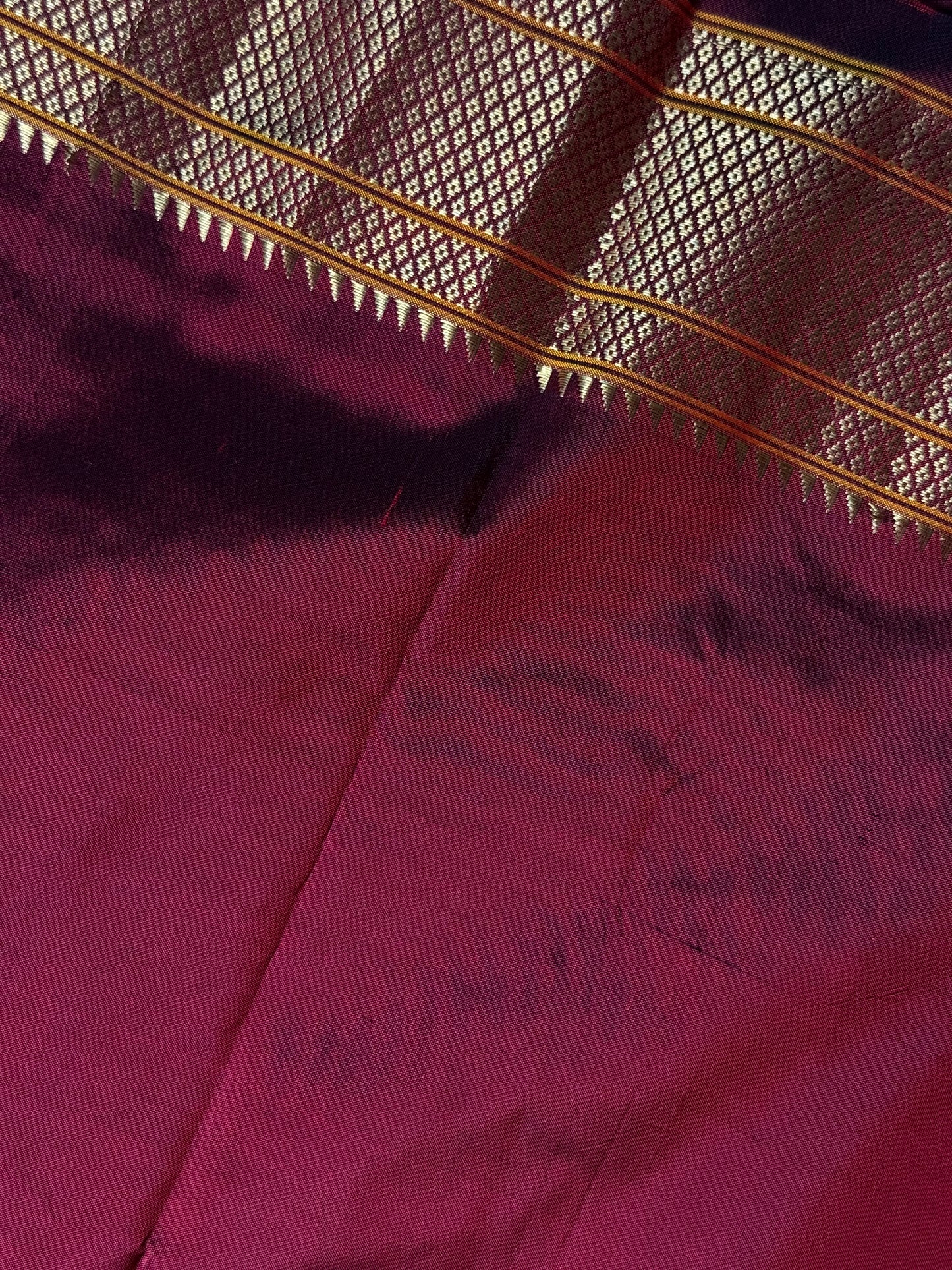 Maroon Pure Silk Kalanjali Paithani Saree
