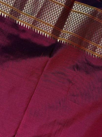 Maroon Pure Silk Kalanjali Paithani Saree