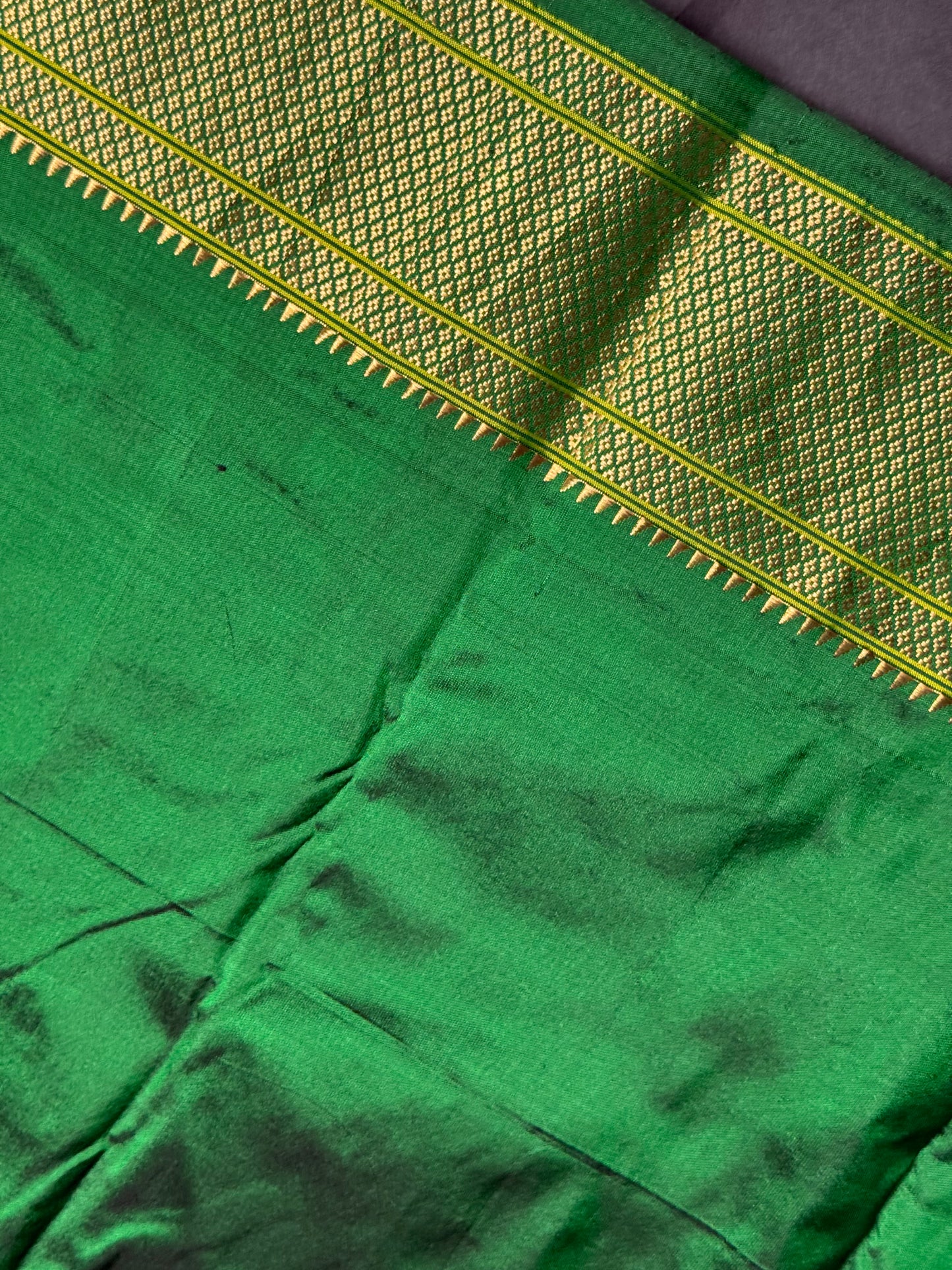 Bottle Green Kalanjali Pure Silk Paithani Saree