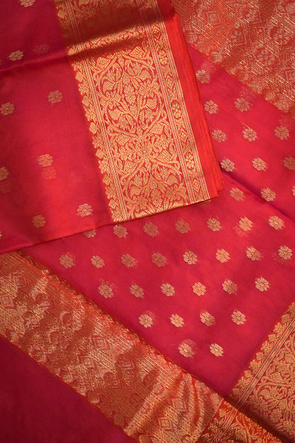 Chanderi Woven Jari Motifs With Self Matching