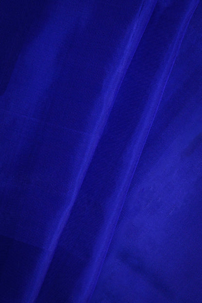 Soft Silk Plain Contrast Satin Border With Jari Motifs