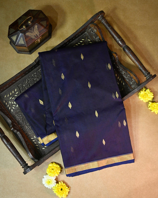 Purple Chanderi Silk Saree - Elegant Tradition