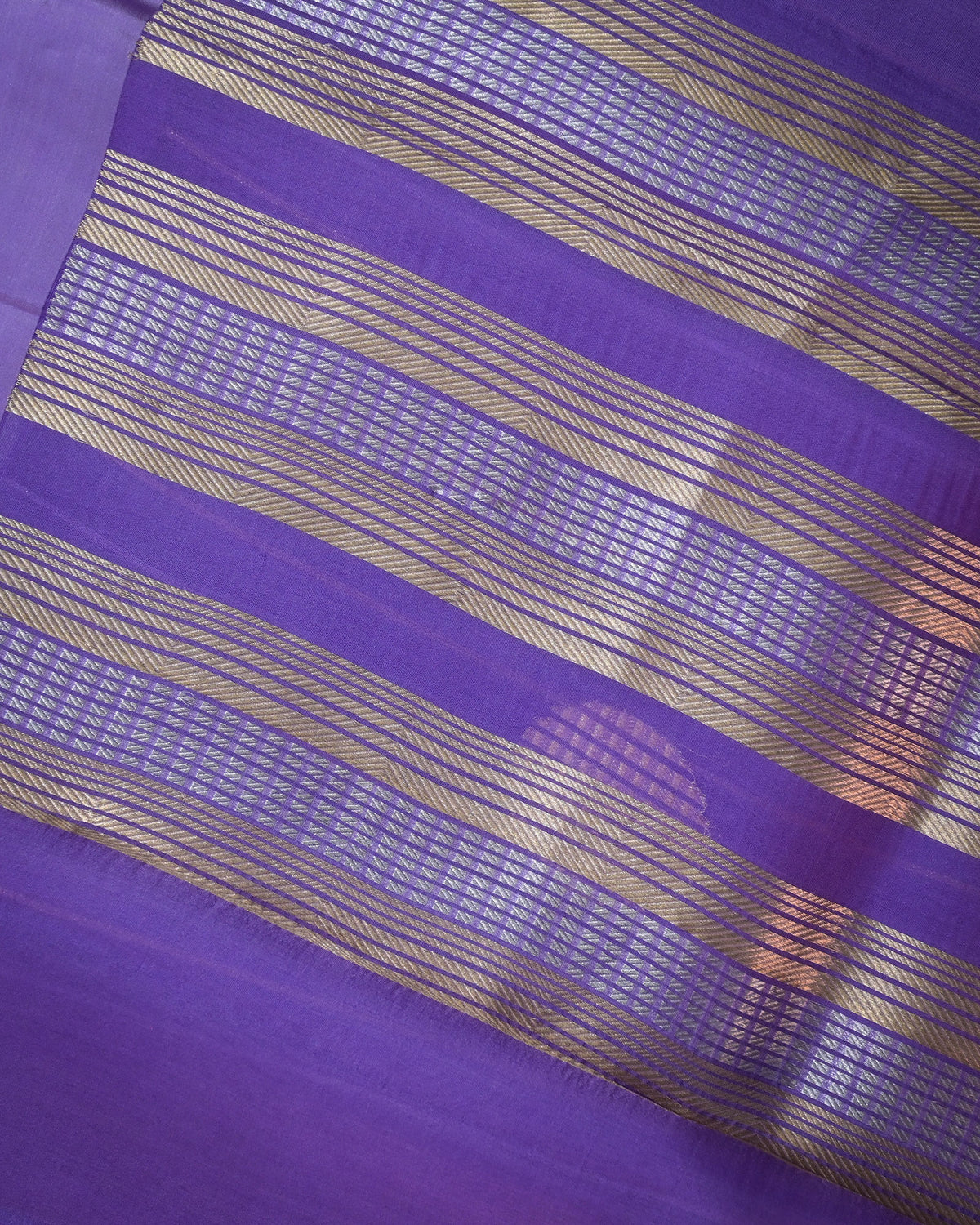 Lavender Purple Kora Silk Saree