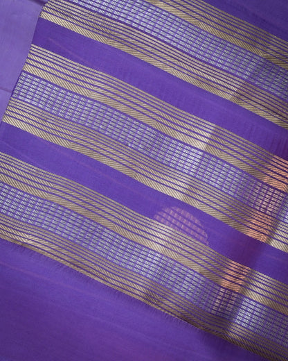 Lavender Purple Kora Silk Saree