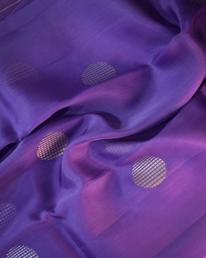Lavender Purple Kora Silk Saree
