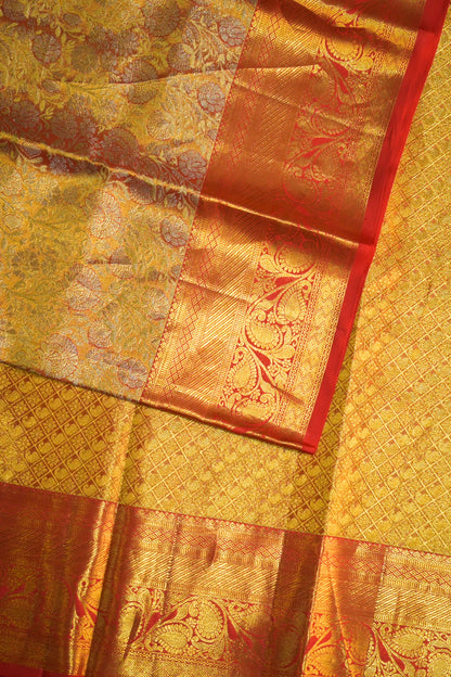 Kanjivaram Woven Jari Jaal Tissue