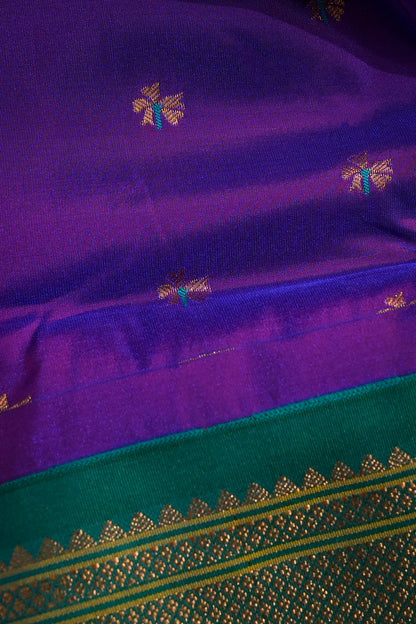Semi Silk Woven Contrast Maharani Paithani