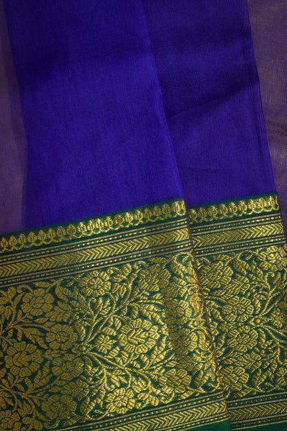 Chanderi Woven Jari Motifs With Green Contrast
