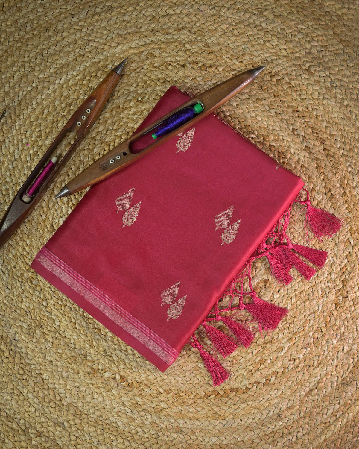 Lavender Semi Silk Gajji Silk