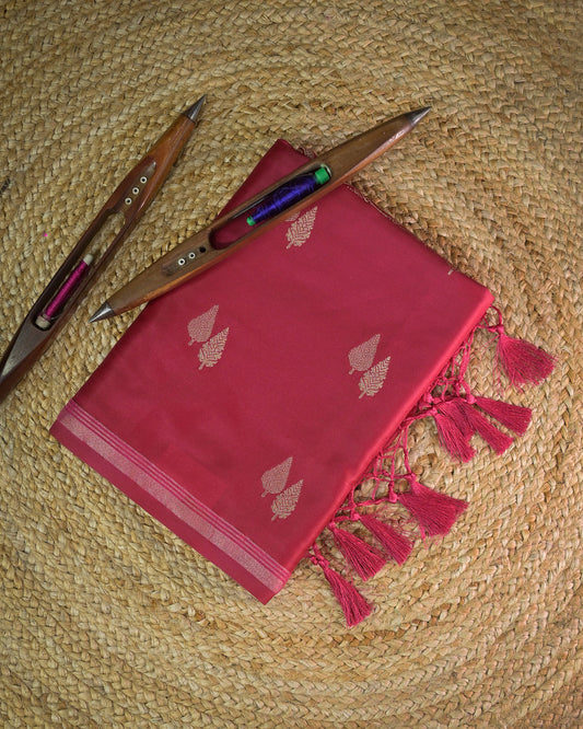 Lavender Semi Silk Gajji Silk