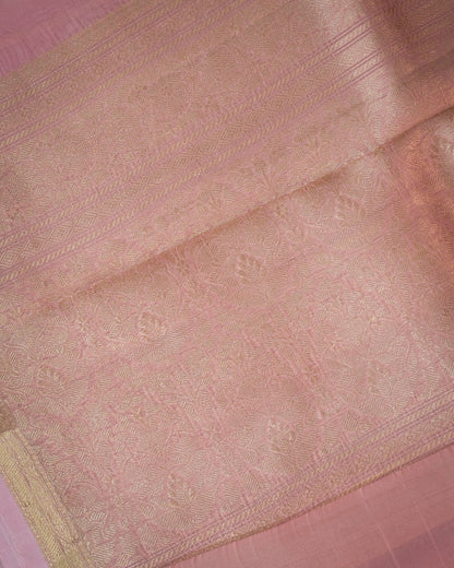 Baby Pink Kora Silk Saree