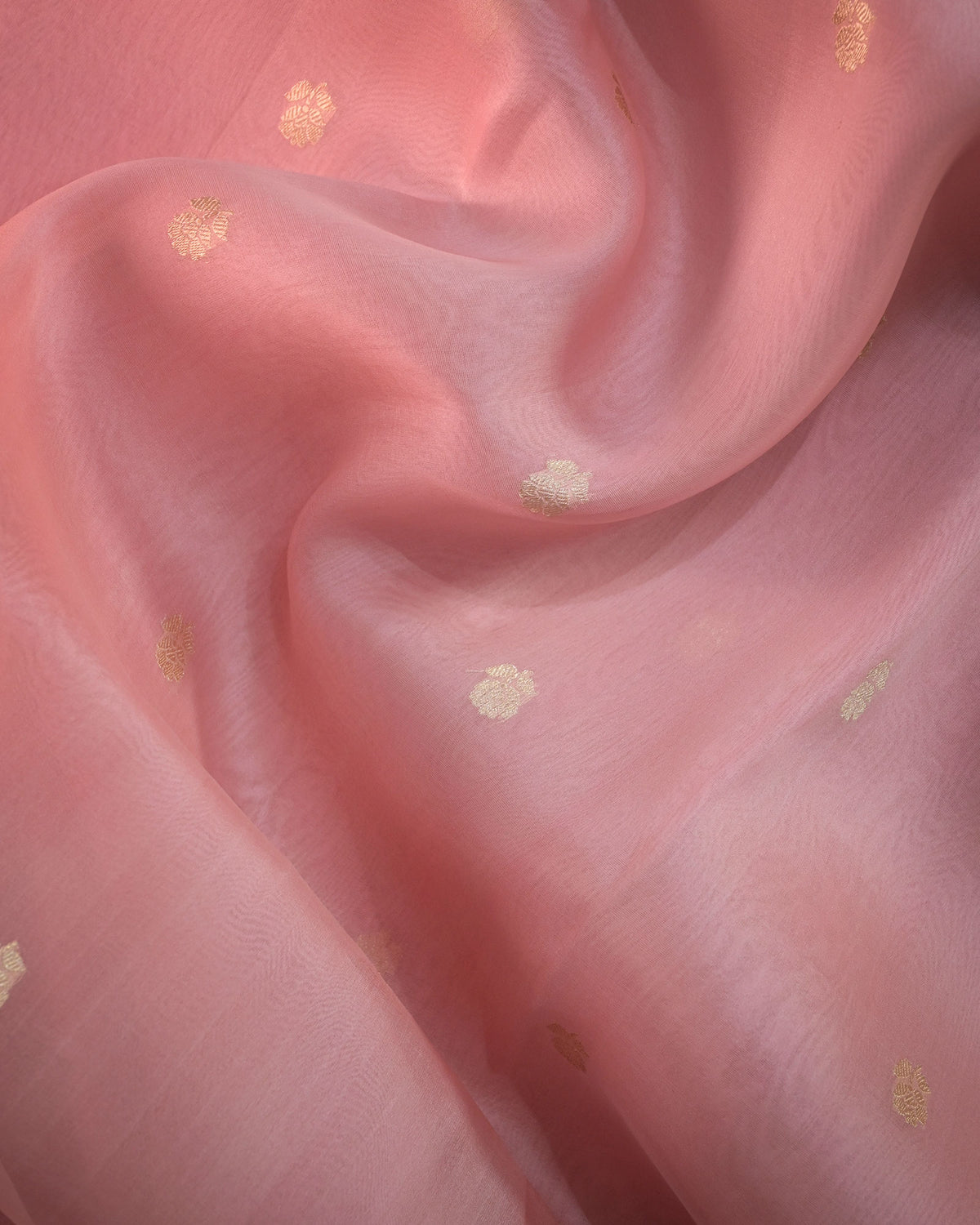 Baby Pink Kora Silk Saree