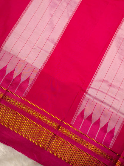 Kolhapuri Illkal Cotton Chex Saree