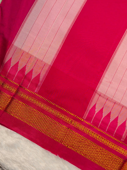 Kolhapuri Illkal Cotton Chex Saree