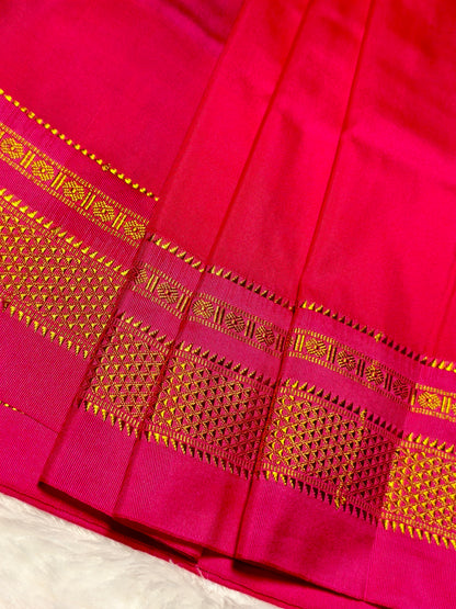 Kolhapuri Illkal Cotton Chex Saree