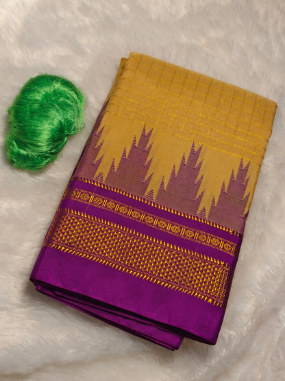 Kolhapuri Illkal Cotton Chex Saree