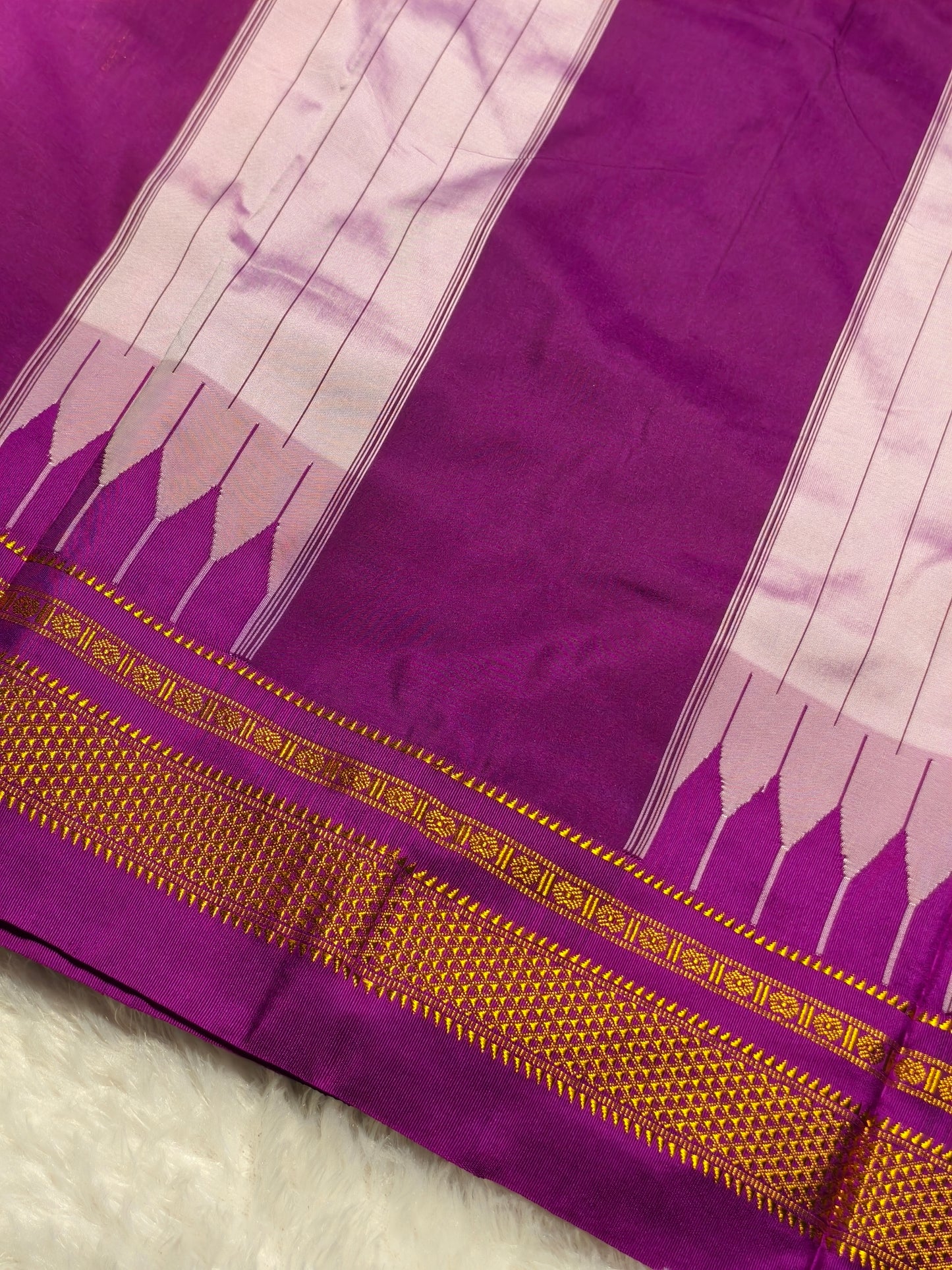 Kolhapuri Illkal Cotton Chex Saree