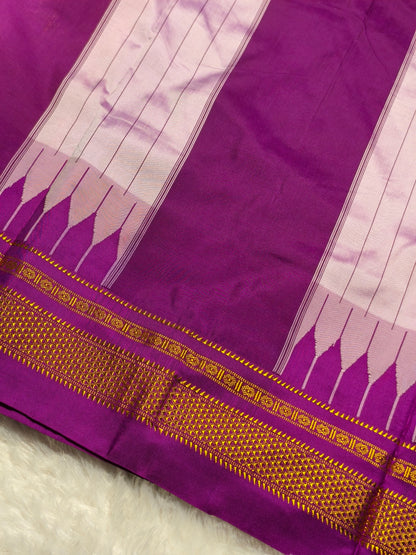 Kolhapuri Illkal Cotton Chex Saree