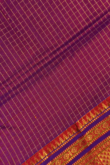 Kolhapuri Illkal chex cotton silk