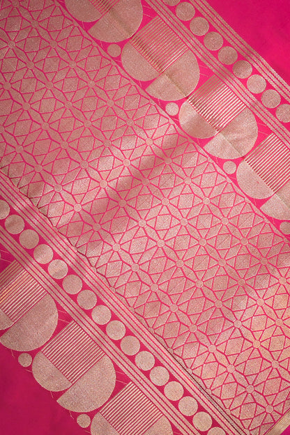 Banarasi And Satin Mashroo Silk With Woven Flower Jari Motifs