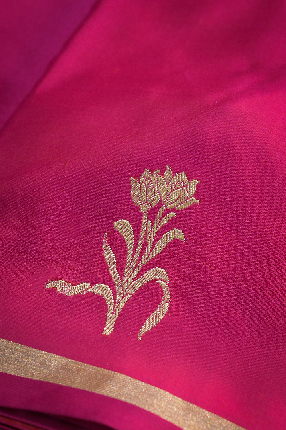 Banarasi And Satin Mashroo Silk With Woven Flower Jari Motifs