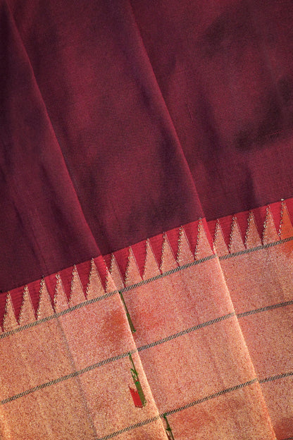 Paithani Handwoven Paithani With Triple Muniya Border