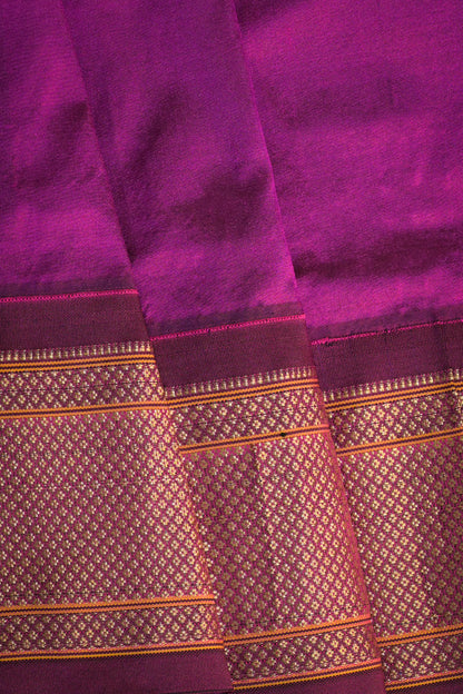 9yard Handwoven Pure Paithani With Peacock Meena Buttis