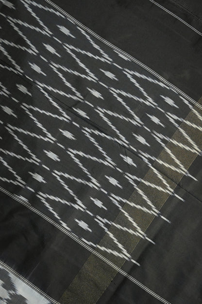Ikkat Patola Tie And Dye Weave With Black Contrast