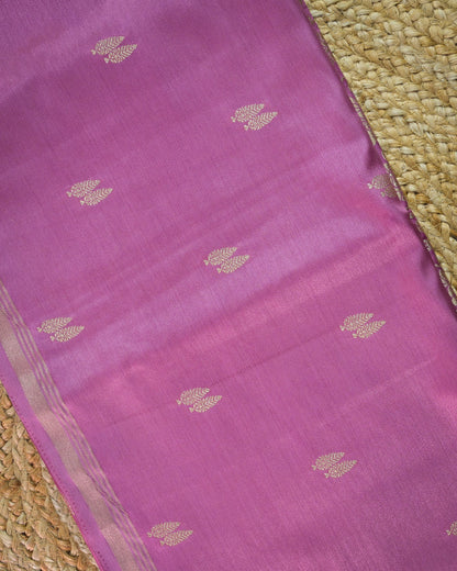 Lavender Semi Silk Gajji Silk