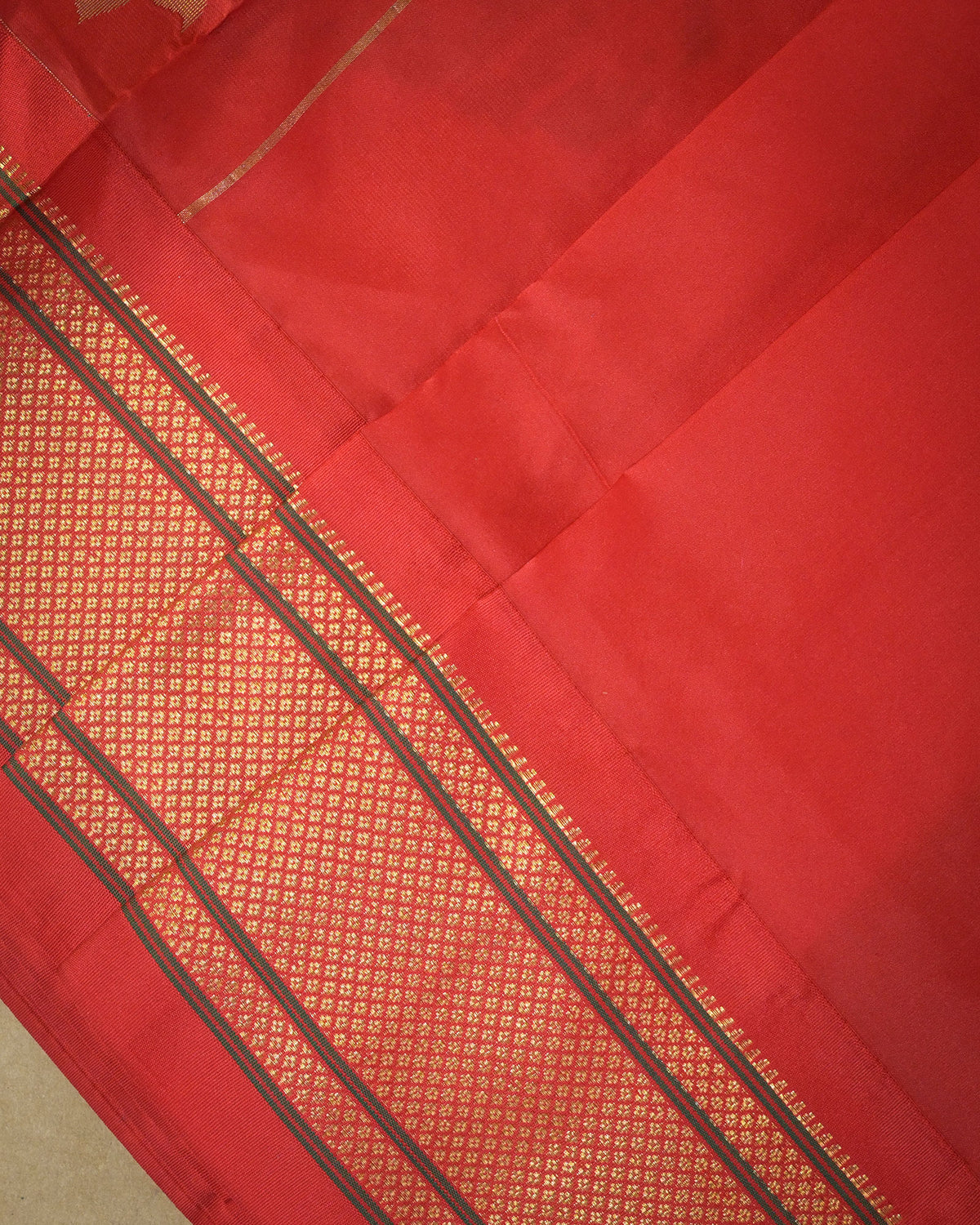 Morepanki blue Silk Paithanis Woven paithani with red contrast
