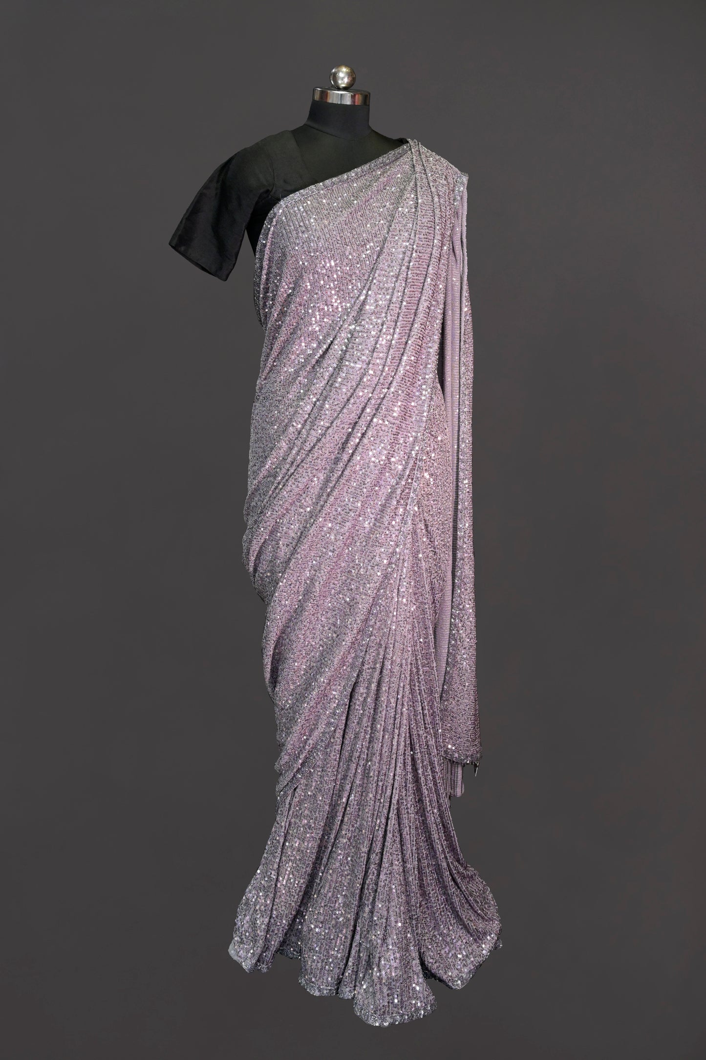 Pure Georgette Sequinned Saree