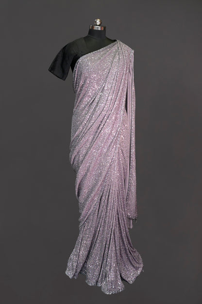 Pure Georgette Sequinned Saree