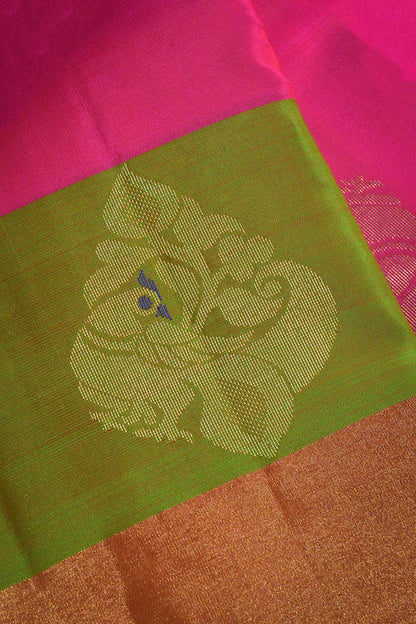 Soft Silk Woven Jari Motifs With Double Border