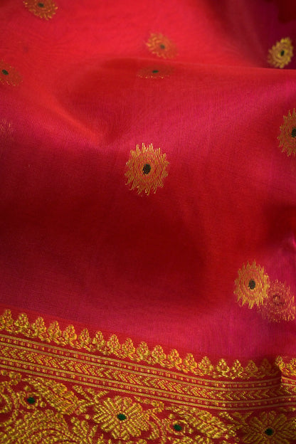 Chanderi Woven Meena And Jari Motifs With Self Matching