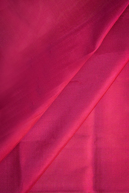 Soft Silk Plain Contrast Satin Border With Silver Jari Motifs