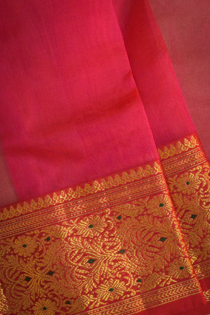 Chanderi Woven Meena And Jari Motifs With Self Matching