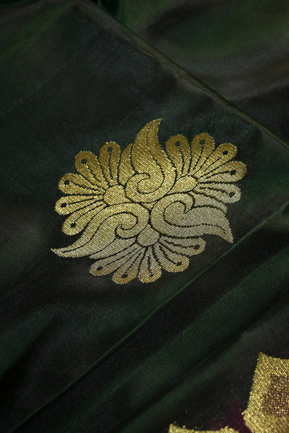 Soft Silk Woven Jari Motifs With Double Border